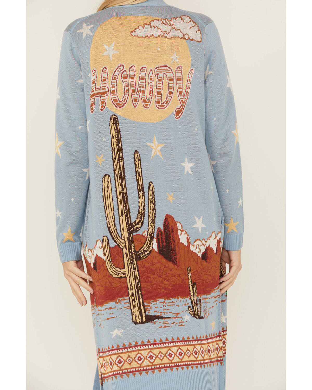 Image #4 - Idyllwind Women's Howdy Cardigan, Light Blue, hi-res