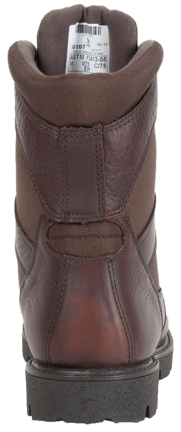 Image #7 - Georgia Boot Men's Homeland Waterproof Work Boots - Soft Toe, Brown, hi-res