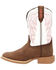 Image #3 - Durango Little Girls' Lil' Rebel Pro™ Western Boots - Broad Square Toe, Brown, hi-res