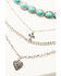 Image #2 - Shyanne Women's Heart And Cross Layered Necklace, Turquoise, hi-res