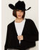 Image #3 - Vocal Women's Rhinestone Fringe Jacket, Black, hi-res