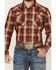 Image #3 - Pendleton Men's Frontier Plaid Print Long Sleeve Snap Western Shirt, Red, hi-res