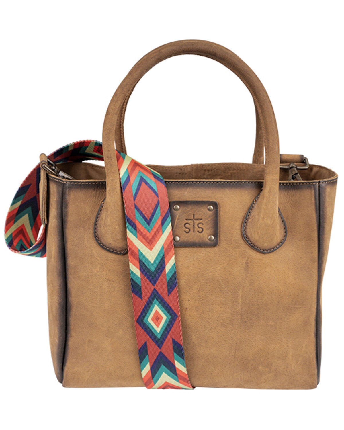 Image #2 - STS Ranchwear By Carroll Women's Baroness Basic Bliss Satchel Crossbody Bag, Brown, hi-res