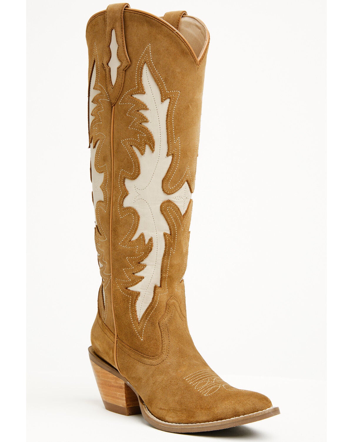 Idyllwind Women's Fire and Reign Tall Suede Western Boots - Round Toe, Tan, hi-res