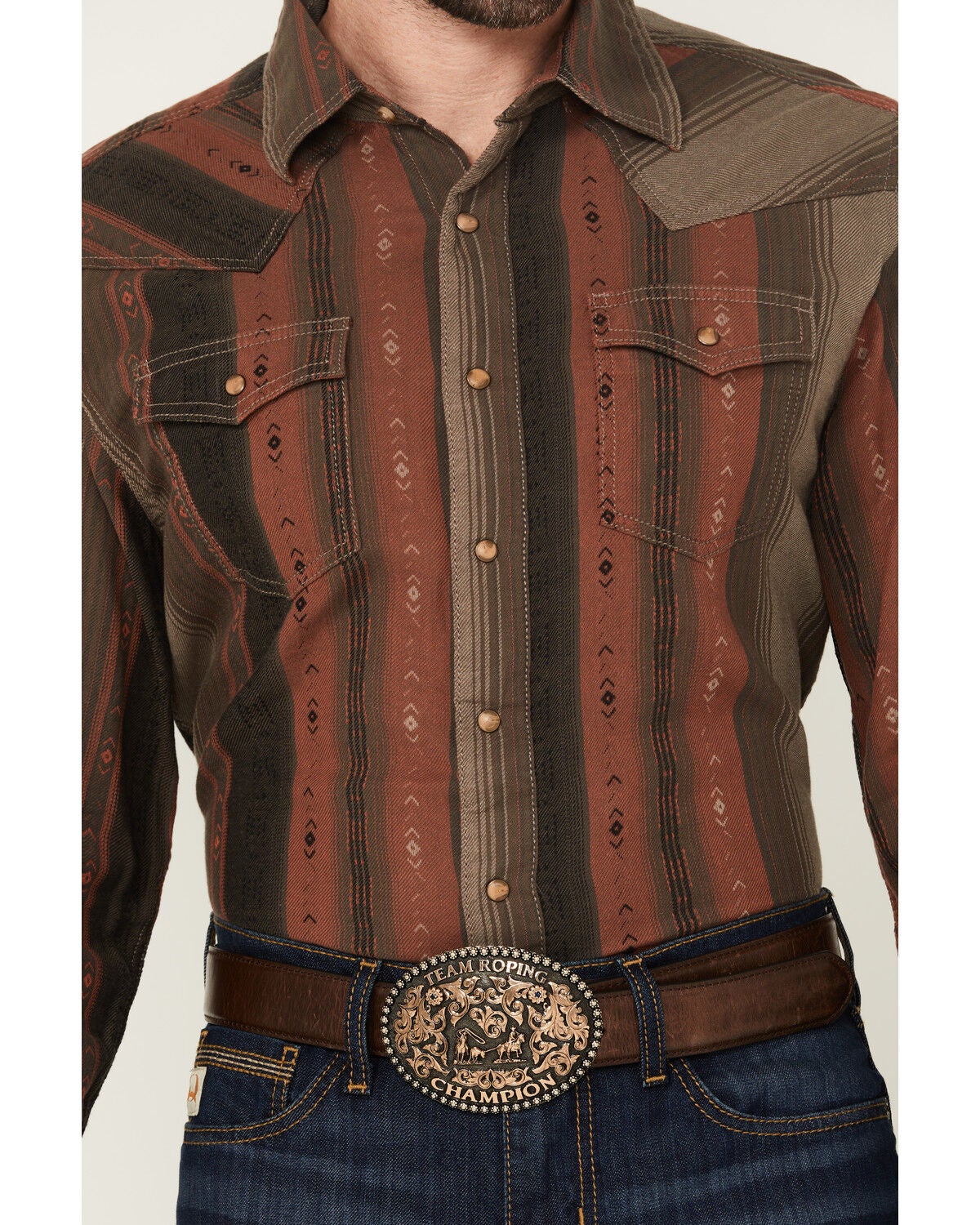 Wrangler Heren Sport Western Basic Two Pocket Lange Mouw Snap Shirt, Zwart, L