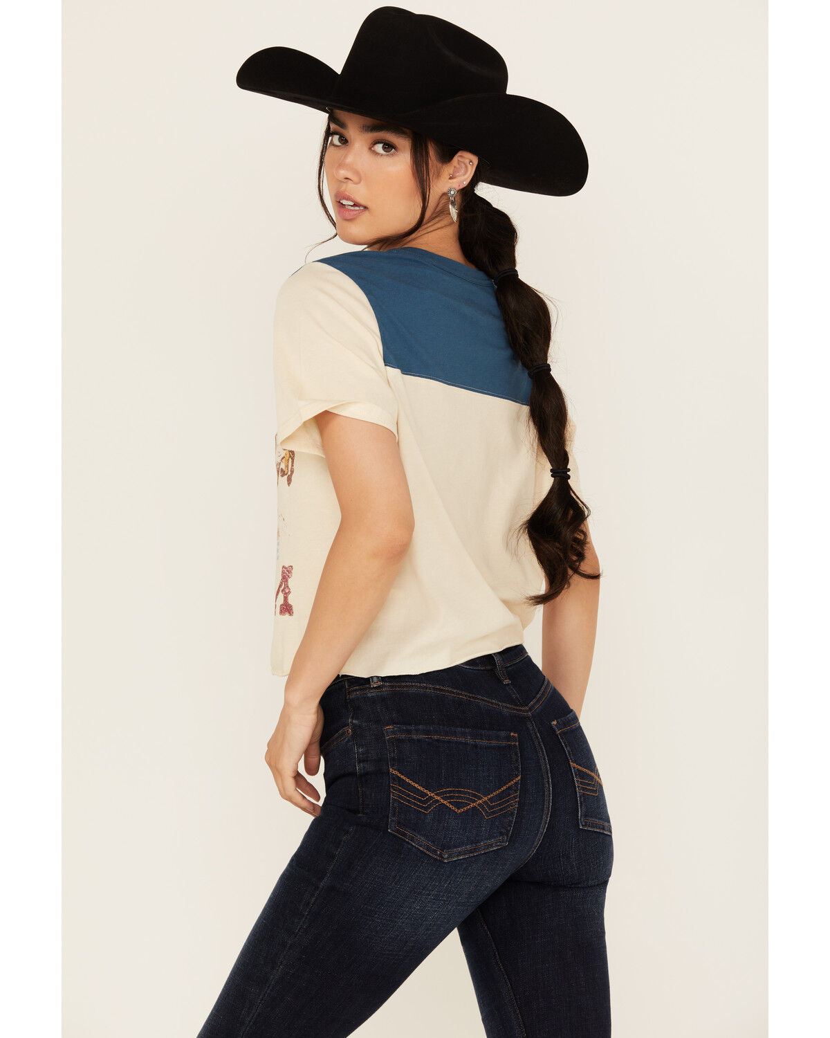 Image #4 - Idyllwind Women's Chasing The Dream Cropped Football Short Sleeve Tee, Nude, hi-res
