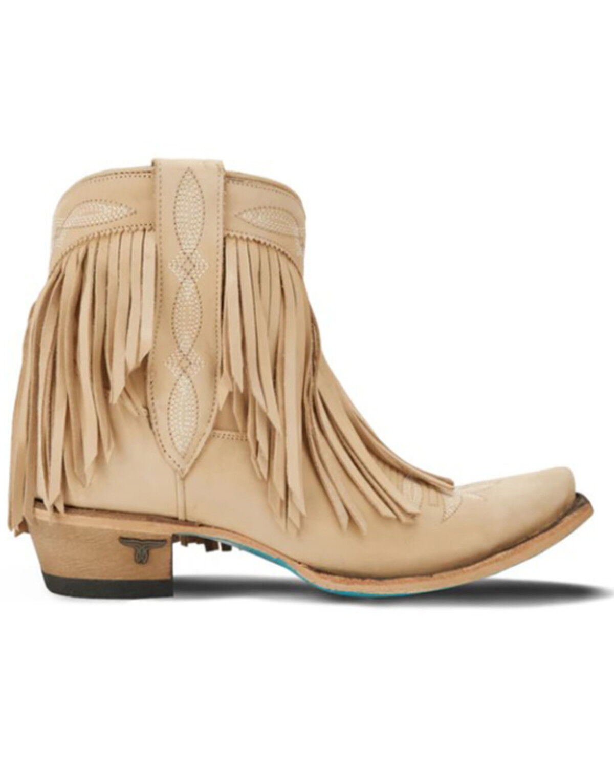 Image #2 - Lane Women's Senita Falls Western Booties - Snip Toe, Ivory, hi-res