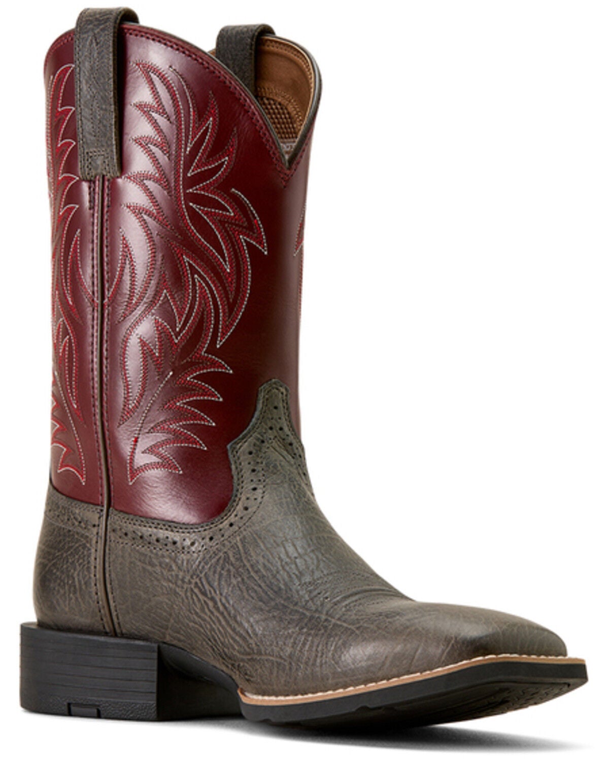 Image #1 - Ariat Men's Sport Hippopotamus Print Western Boots - Broad Square Toe, Grey, hi-res