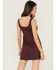 Image #4 - Shyanne Women's Faux Suede Lace Tank Mini Dress, Brown, hi-res