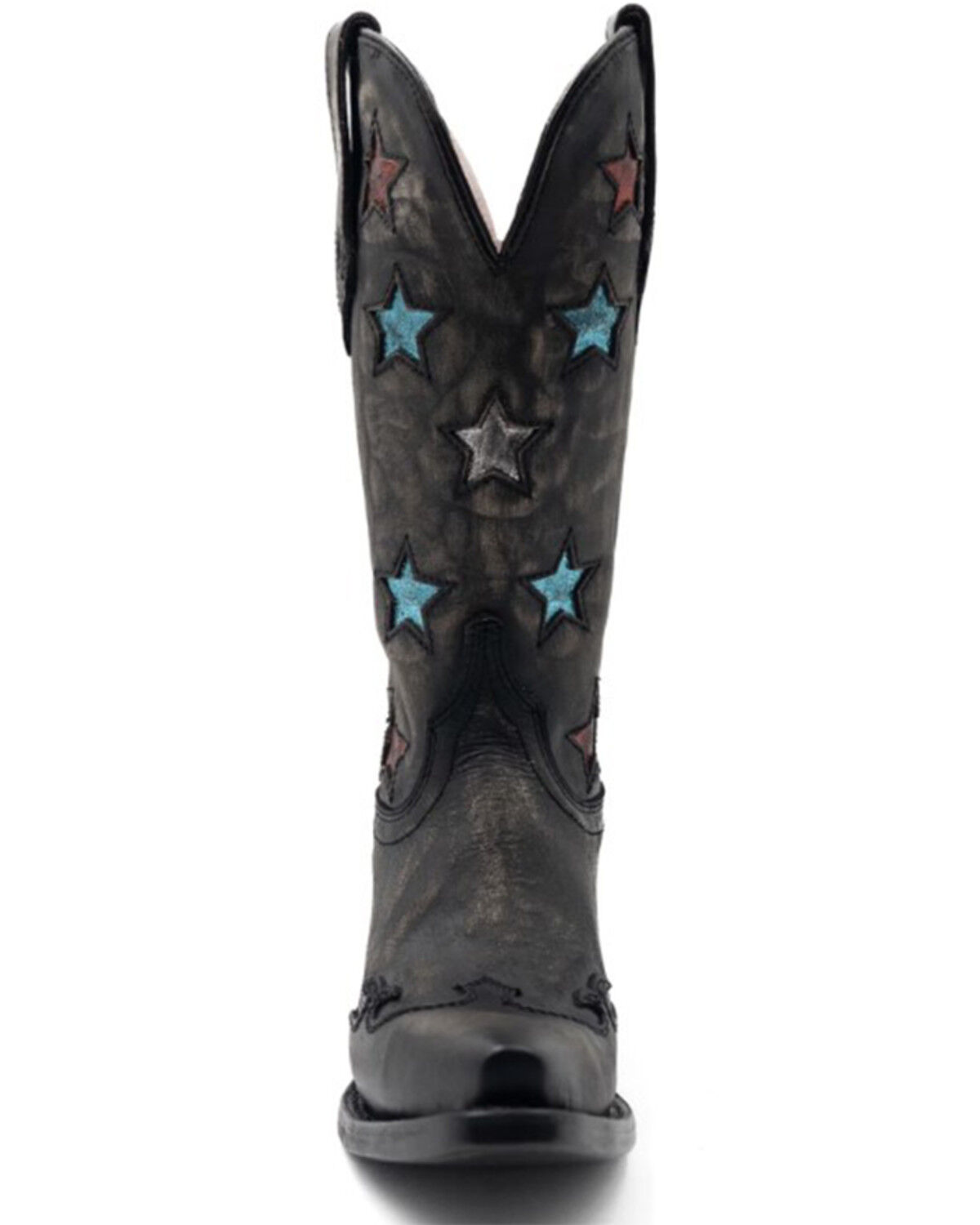 Image #4 - Ferrini Women's Estrella Star Inlay Tall Western Boots - Snip Toe, Charcoal, hi-res