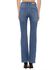 Image #2 - Cello Women's Medium Wash Button Kick Flare Jeans, Blue, hi-res