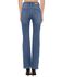 Image #2 - Cello Women's Medium Wash Button Kick Flare Jeans , Blue, hi-res