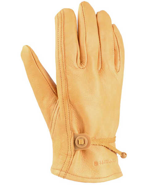 Carhartt Men's Leather Driving Gloves, Brown, hi-res