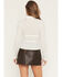 Image #4 - Bailey Rose Women's Ditsy Floral Long Sleeve Button-Down Western Shirt, White, hi-res