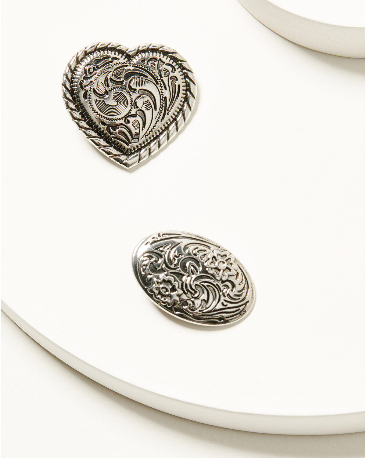 Image #2 - Shyanne Women's Camila Concho Hair Clip Set - 2 Piece, Silver, hi-res
