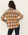 Image #4 - Cleo + Wolf Women's Christian Plaid Print Embroidered Long Sleeve Button-Down Western Shirt, Caramel, hi-res
