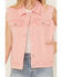 Image #3 - Blue B Women's Rhinestone Denim Vest, Pink, hi-res