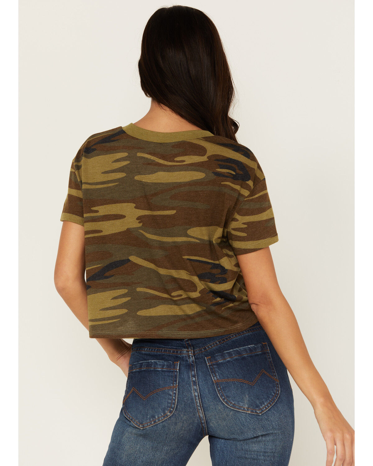 Image #4 - Bohemian Cowgirl Women's Need More Cowboys Graphic Short Sleeve Tee, Olive, hi-res
