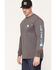 Image #2 - Carhartt Men's FR Loose Fit Midweight Logo Long Sleeve Graphic Work Shirt, Charcoal, hi-res