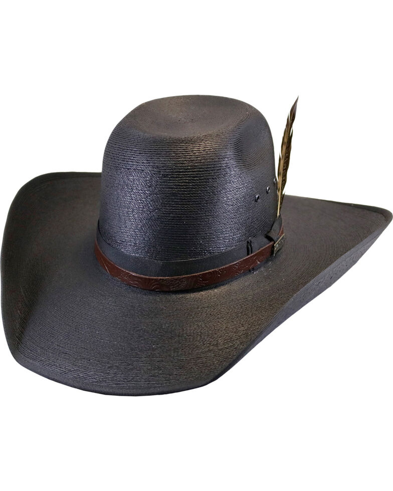 Larry Mahan 30X Hodge Palm Leaf Cowboy Hat , Black, hi-res