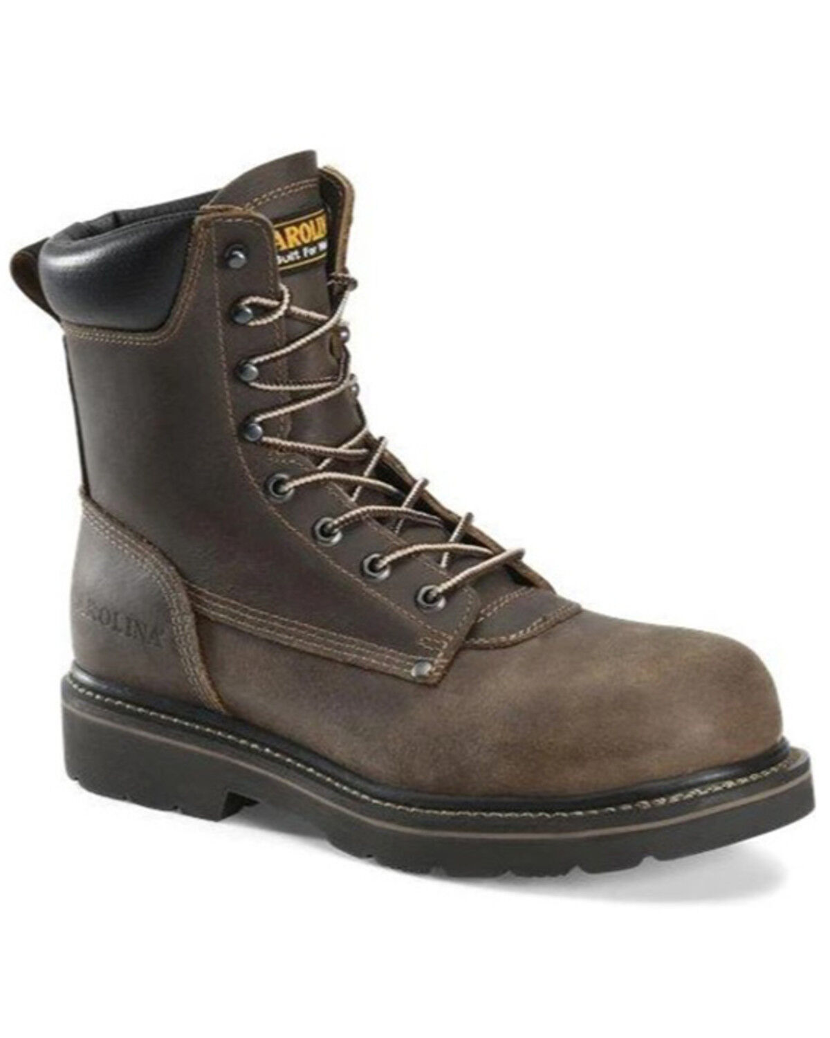 Image #1 - Carolina Men's 8" Shotcrete Lace-Up Work Boot - Soft Toe, Brown, hi-res