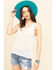Rock & Roll Denim Women's Tie Strap Sweater Cami  , Ivory, hi-res