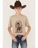 Image #1 - Cody James Boys' Cowboy Sketch Short Sleeve Graphic T-Shirt, Oatmeal, hi-res