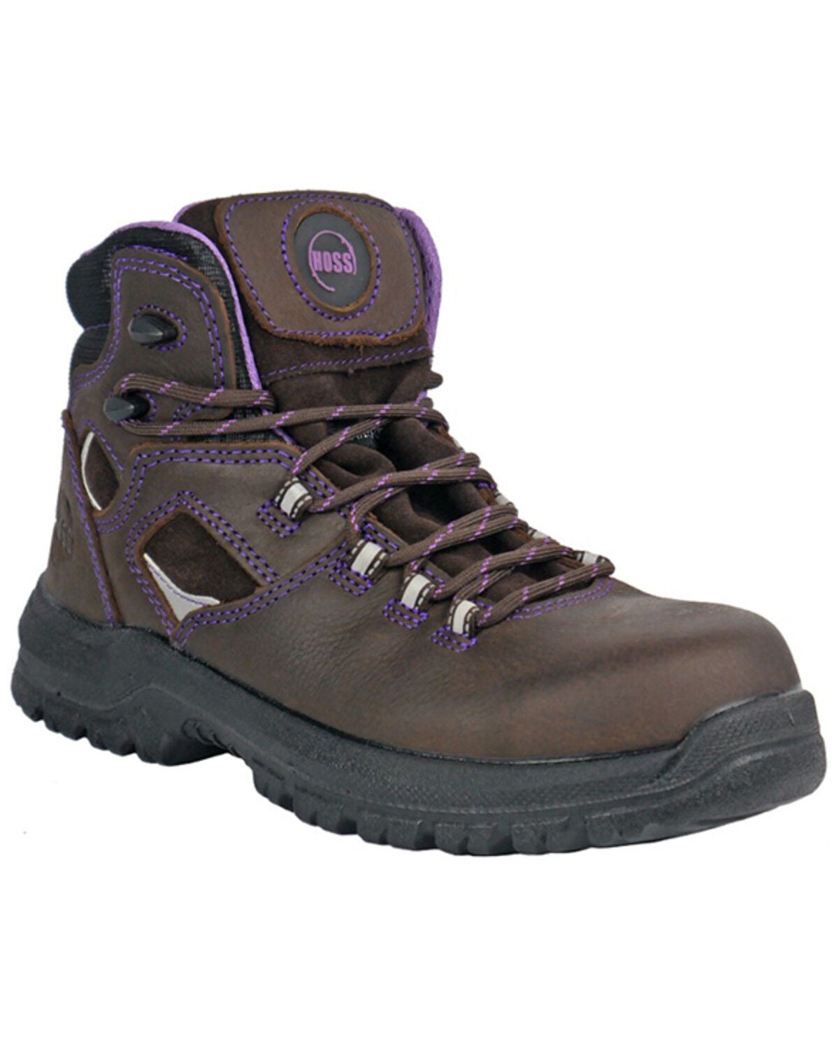 Hoss Women's 6" Lacy Waterproof Work Boots - Composite Toe, Brown, hi-res