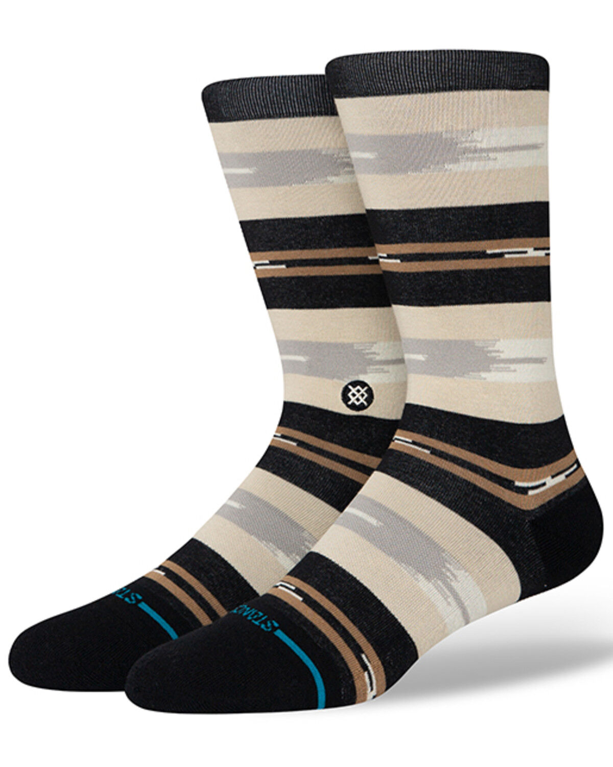 Image #1 - Stance Men's Trail Bound Crew Socks, Black, hi-res