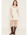 Image #1 - Cleo + Wolf Women's Ivy Floral Print Short Sleeve Mini Dress, Ivory, hi-res