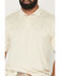 Image #3 - Ariat Men's Fitted Logo Short Sleeve Polo, Cream, hi-res