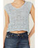 Image #3 - Revel Women's Sleeveless Crochet Tank Top , Blue, hi-res