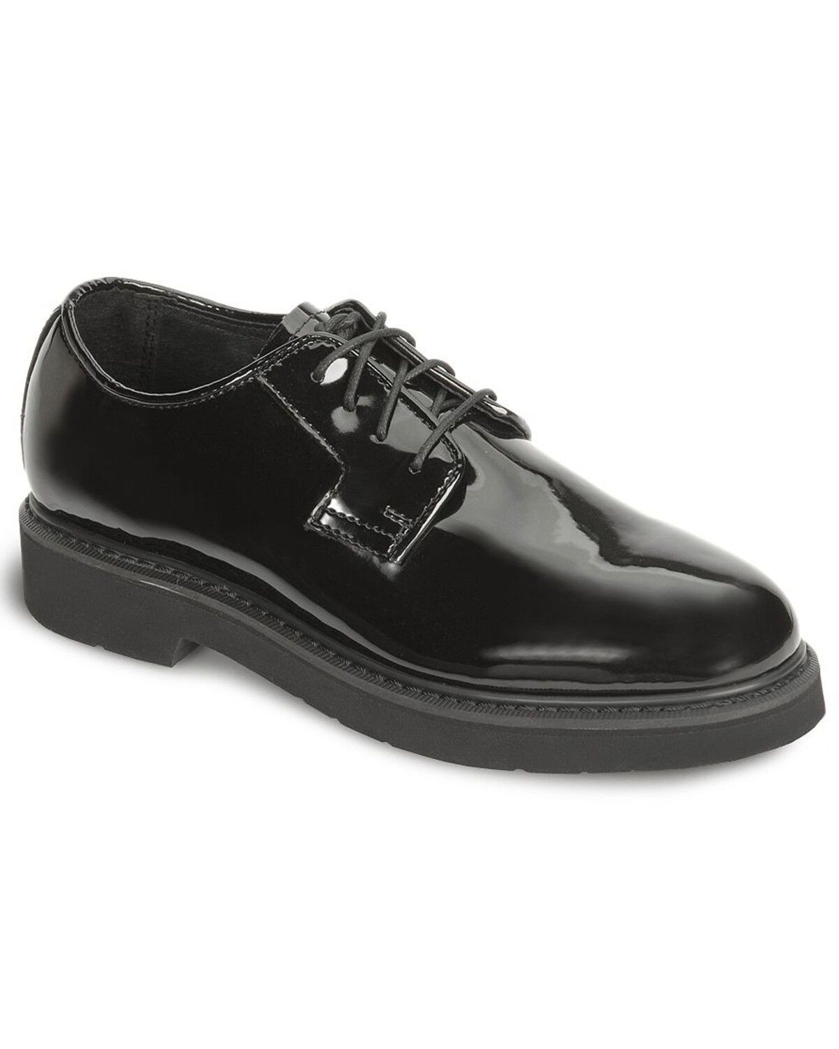 Rocky Men's High Gloss Dress Leather Oxford Dress Duty Shoes - Round Toe, Black, hi-res