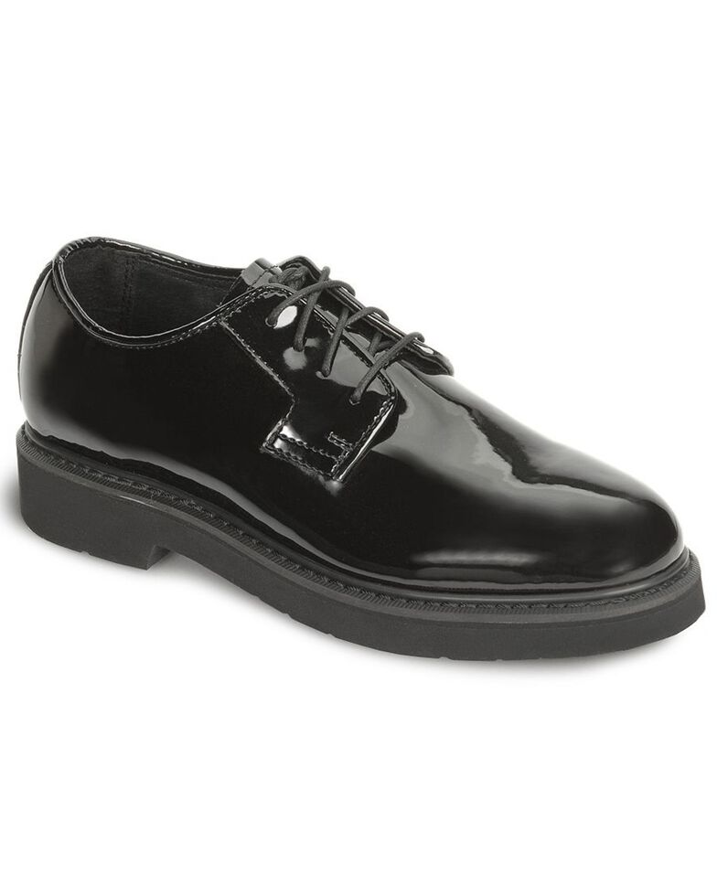 Rocky High Gloss Dress Leather Oxford Dress Duty Shoes, Black, hi-res