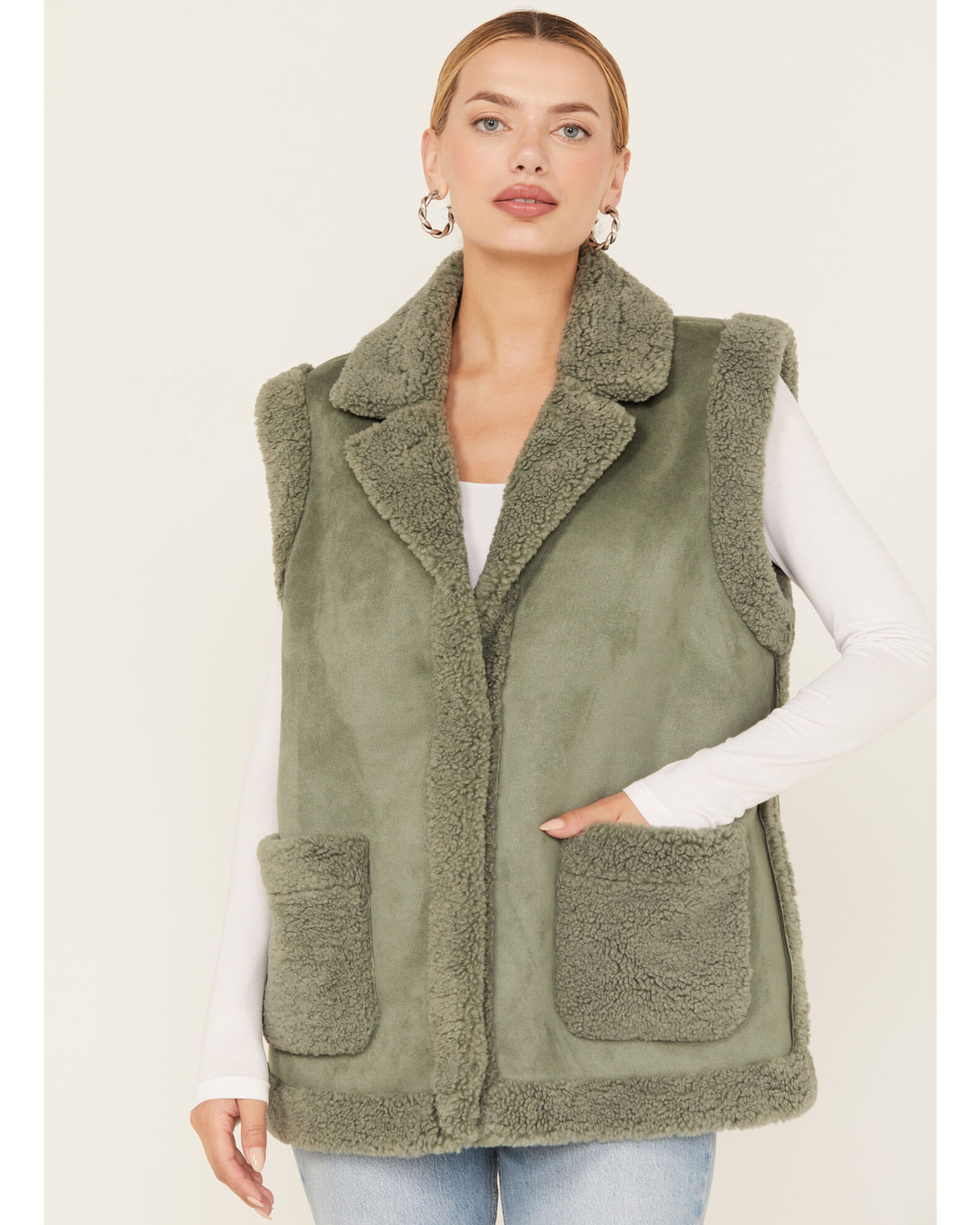 Fur lined deals vest womens