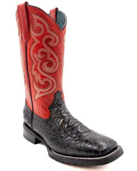 Ferrini Men's Kai Performance Western Boots - Broad Square Toe , Black, hi-res