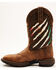 Image #3 - RANK 45® Women's Xero Gravity Lite Mexican Flag Western Performance Boots - Broad Square Toe, Brown, hi-res