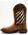 Image #3 - Shyanne Women's Xero Gravity Lite Mexican Flag Western Performance Boots - Broad Square Toe, Brown, hi-res