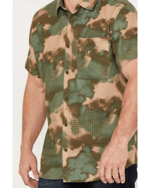 Image #3 - Brothers and Sons Men's Hemp Camo Print Short Sleeve Button-Down Western Shirt, Sage, hi-res