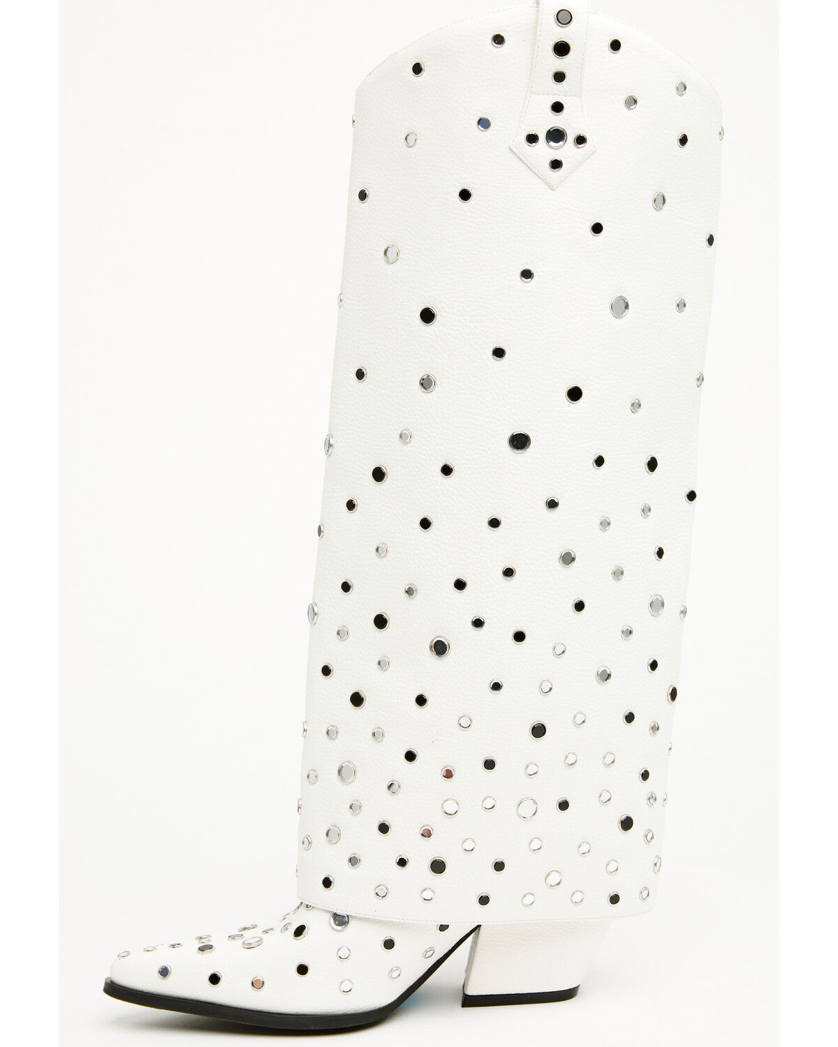 Image #3 - Azalea Wang Women's Madlock Tall Western Boots - Snip Toe, White, hi-res