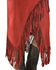 Scully Women's Suede Leather Fringe Skirt, Red, hi-res