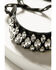 Image #2 - Wonderwest Women's Shimmer Leather Cuff, Black, hi-res
