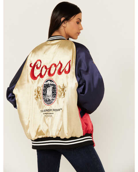 Image #4 - The Laundry Room Women's Satin Heritage Coors Bomber Jacket , Multi, hi-res