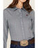 Image #3 - Cinch Women's Southwestern Long Sleeve Button-Down Western Shirt, Light Blue, hi-res