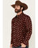 Image #2 - Moonshine Spirit Men's Nightmare Paisley Print Long Sleeve Snap Western Shirt, Burgundy, hi-res