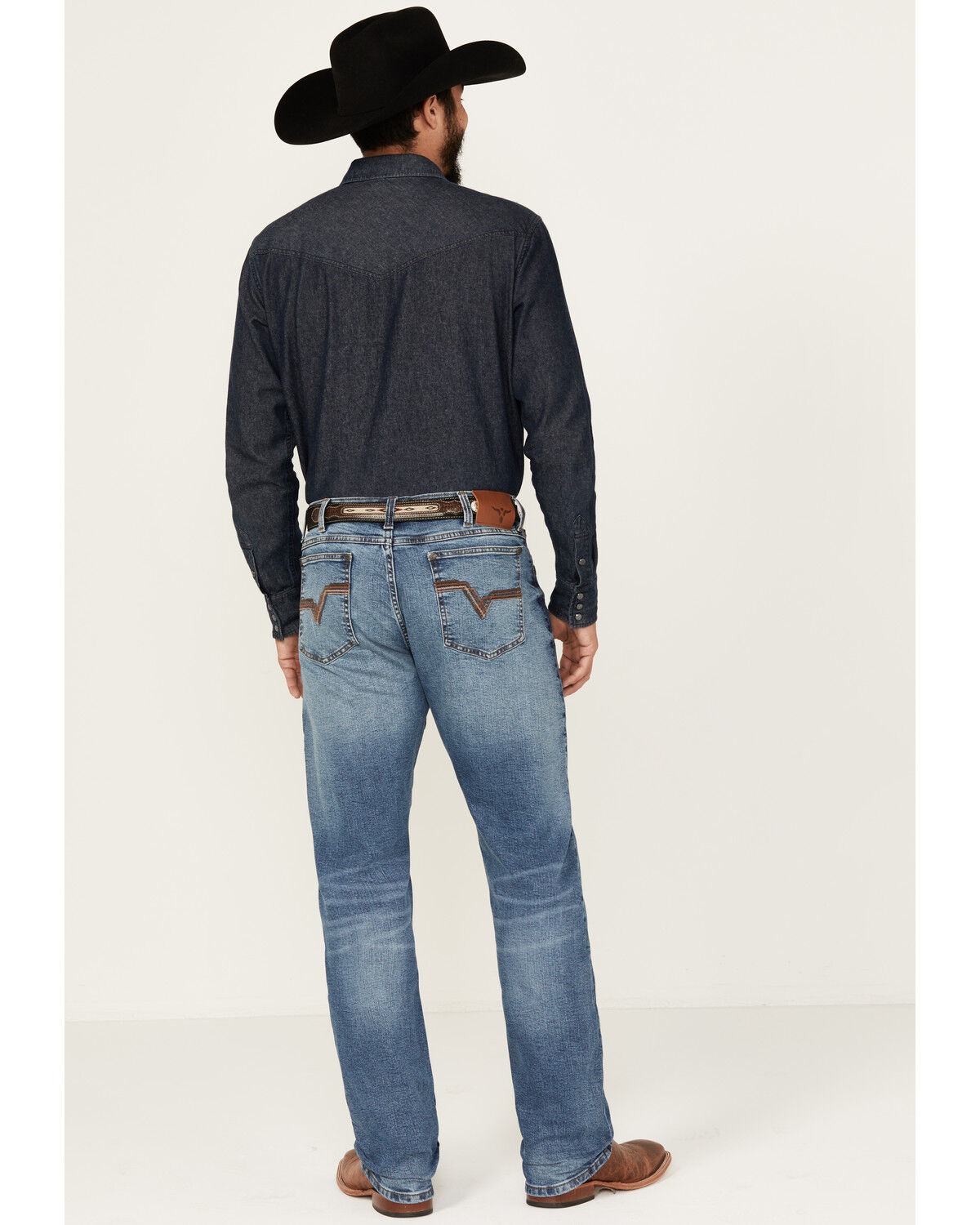 Image #3 - Wrangler 20X Men's Lakeway Medium Dark Wash Slim Straight Stretch Denim Jeans, Medium Wash, hi-res