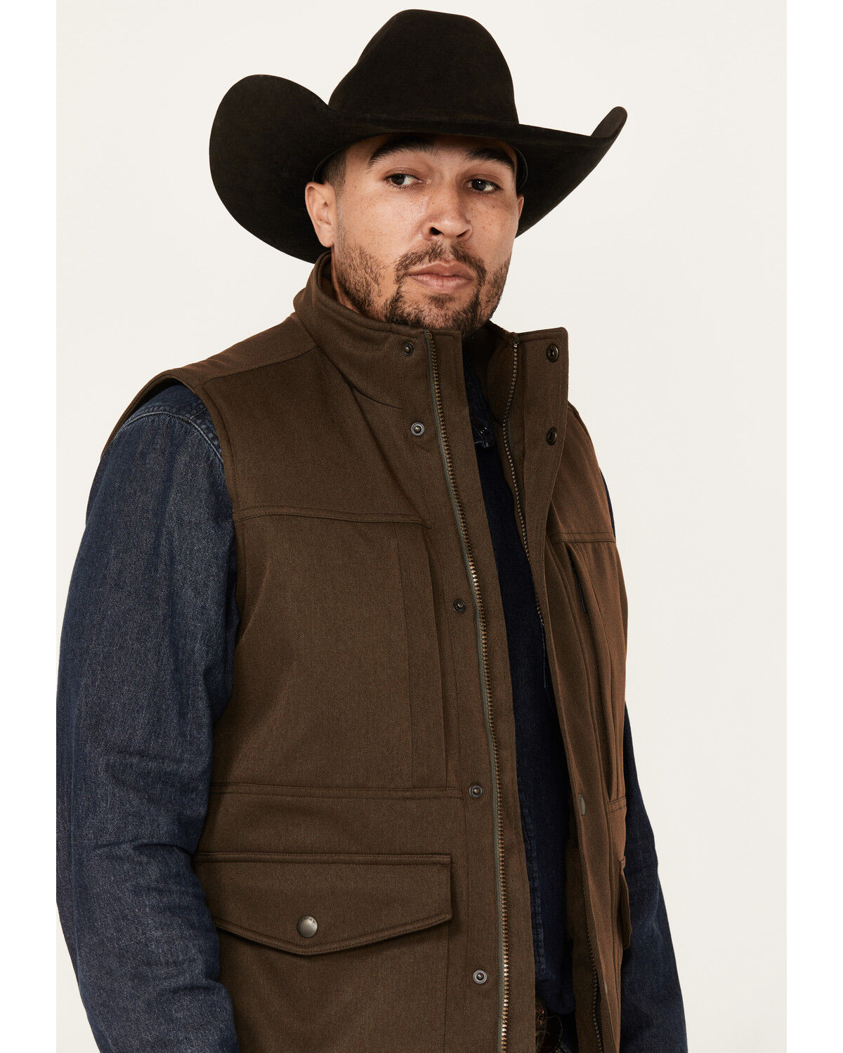 Image #2 - Ariat Men's Abilene Heavyweight Insulated Vest, Brown, hi-res