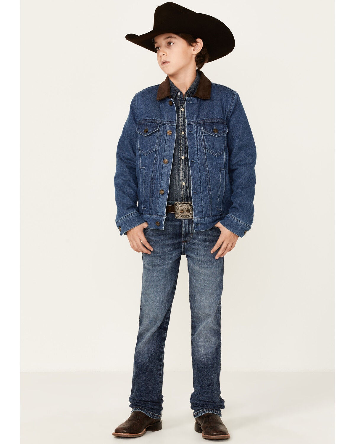 Cody James Boys' Sherpa-Lined Denim 