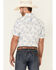 Cowboy Hardware Men's Double Paisley Print Short Sleeve Western Shirt, Cream, hi-res