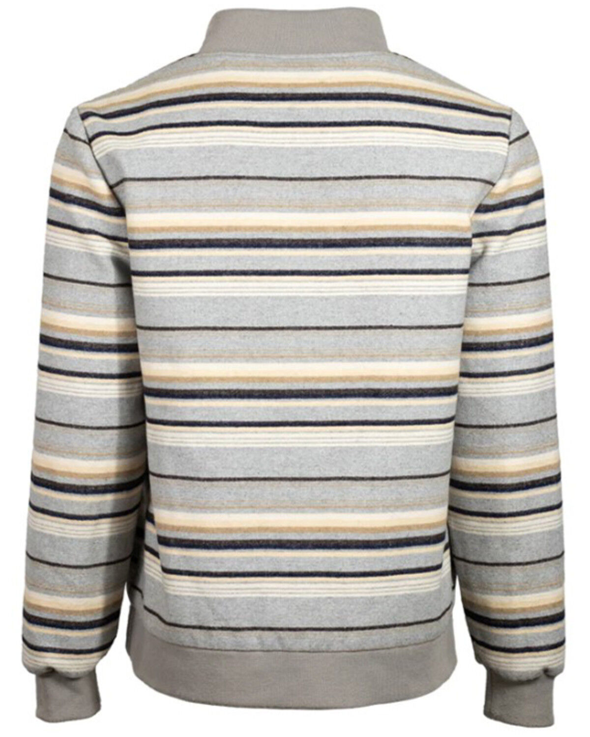 Image #2 - Hooey Men's Striped Full-Zip Bomber Jacket, Grey, hi-res